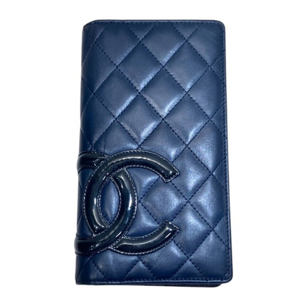 Chanel Cambon Line A26717 Coco Mark Bi-fold Wallet Long for Women